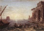 Claude Lorrain A Seaport at Sunrise oil on canvas